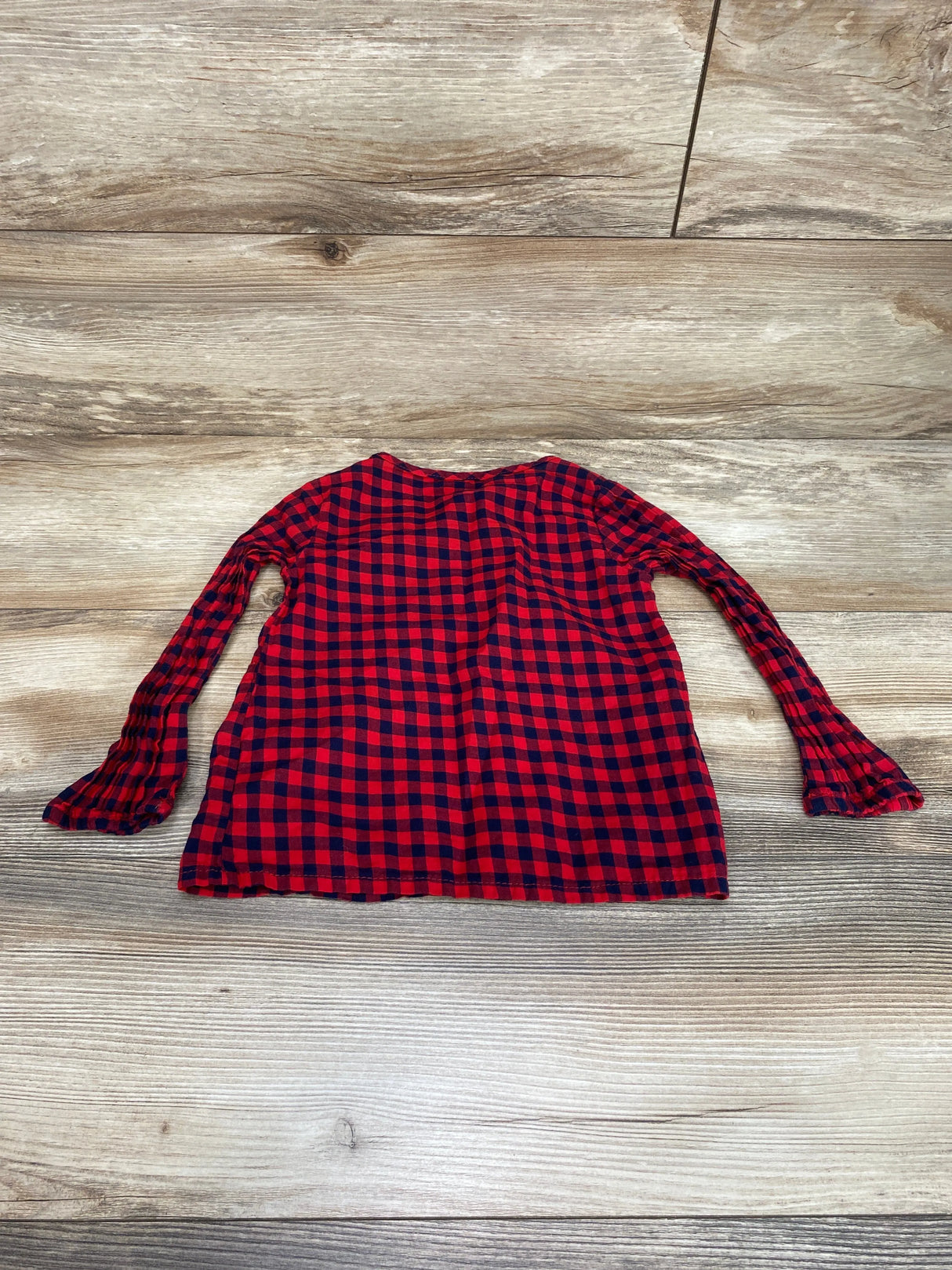 Oshkosh Plaid Henley Top Red sz 3T