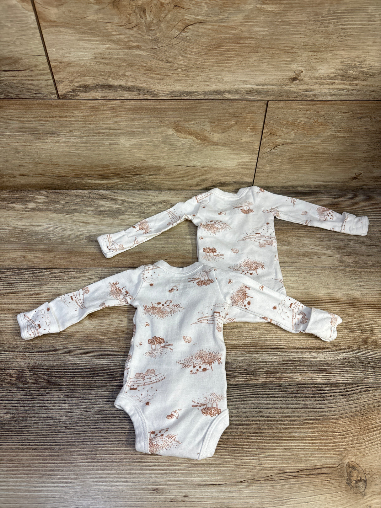 Just One You 2pk Kimono Bodysuits White sz Preemie