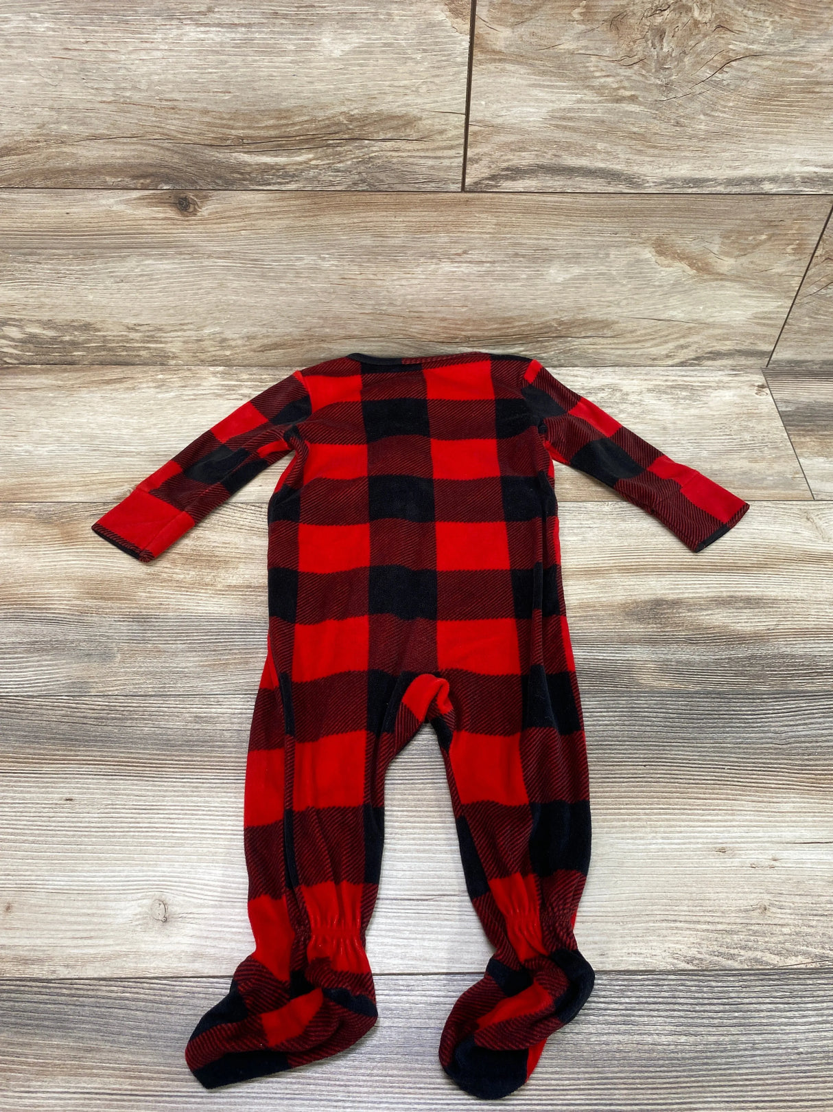 Cat & Jack Buffalo Plaid Blanket Sleeper Red sz 6-9m