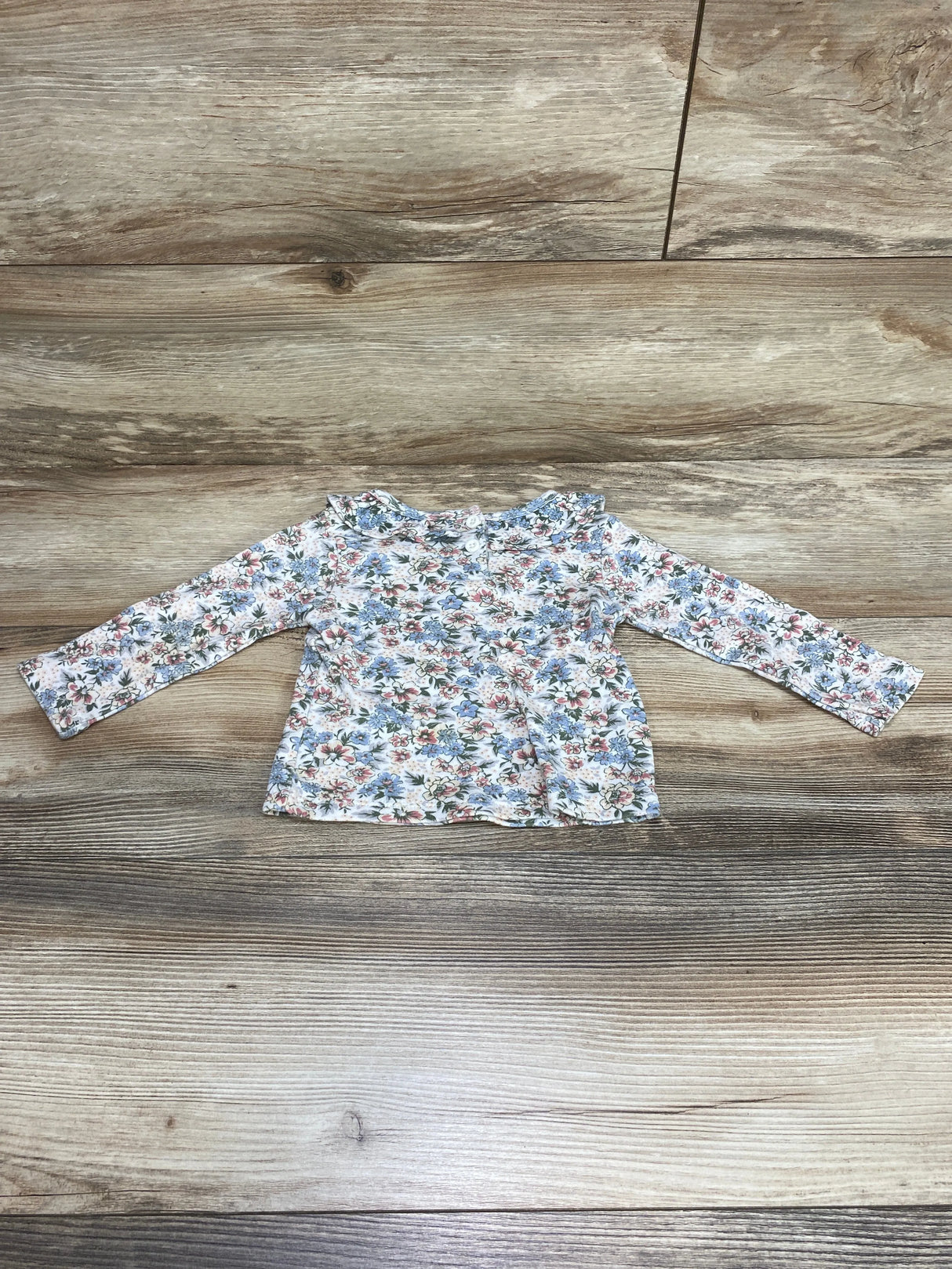 Nicole Miller Floral Shirt White sz 18m