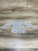 Nicole Miller Floral Shirt White sz 18m