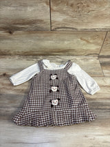 Nicole Miller 2pc Collared Bodysuit & Bear Applique Skirtall Set Ivory sz 12m
