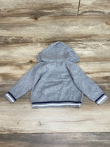 Janie & Jack Stripe Cuff Hooded Sweater Grey sz 6-12m