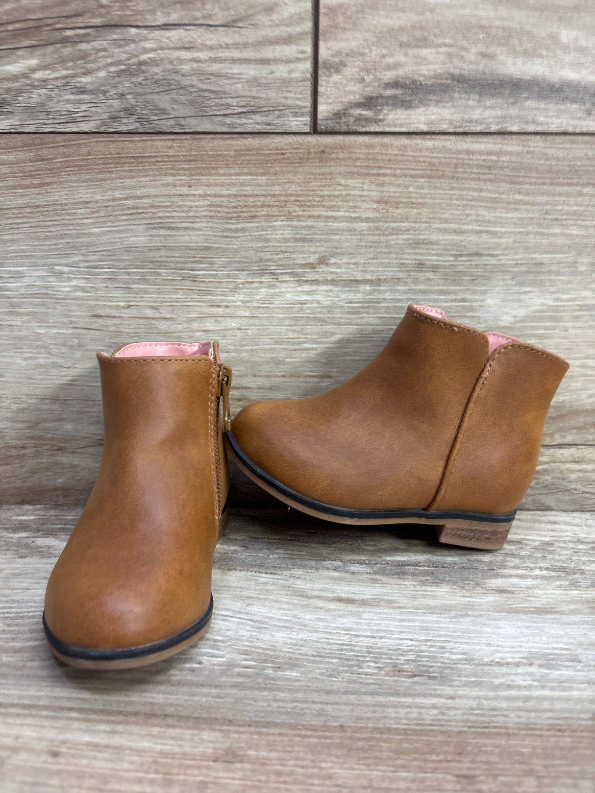 Cat & Jack Penelope Zipper Boots Brown sz 5c