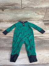 Cat & Jack Tree Print Ribbed Coverall Green sz 6-9m