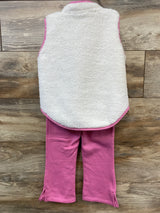 Nike 2pc Faux-Fur Vest & Joggers Set White sz 4T