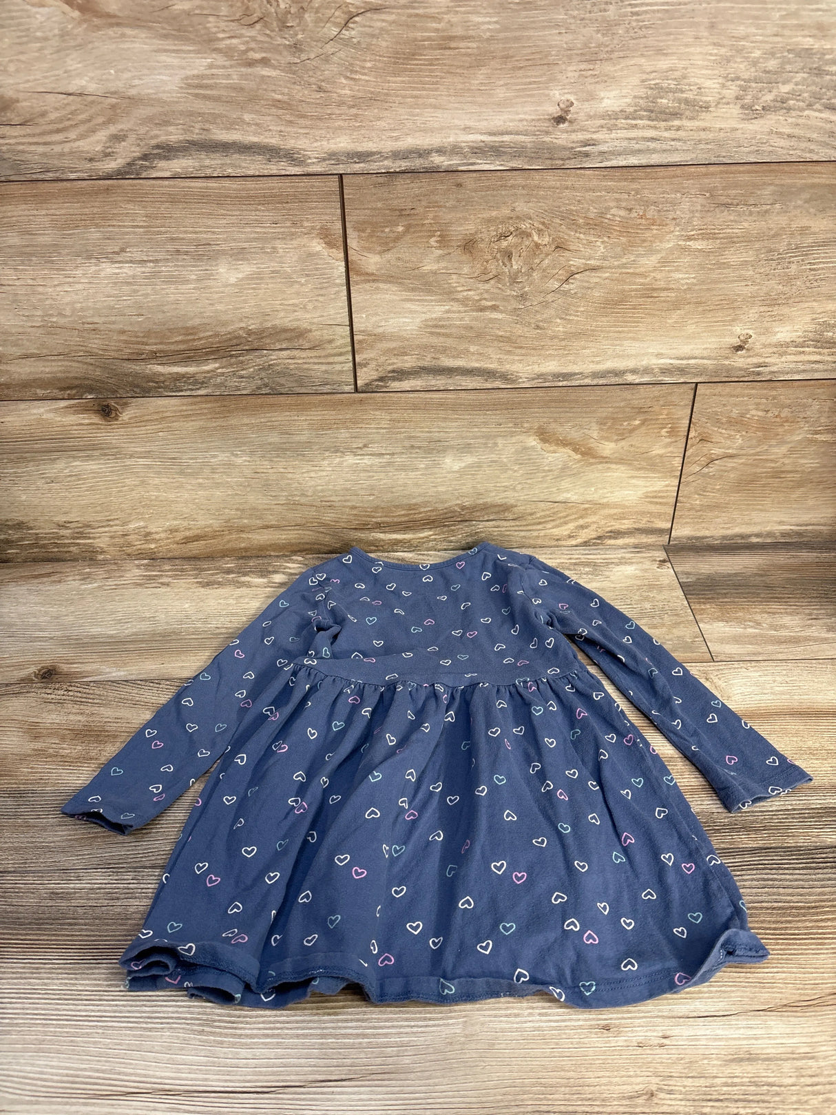 Jumping Beans Heart Print Dress Blue sz 3T