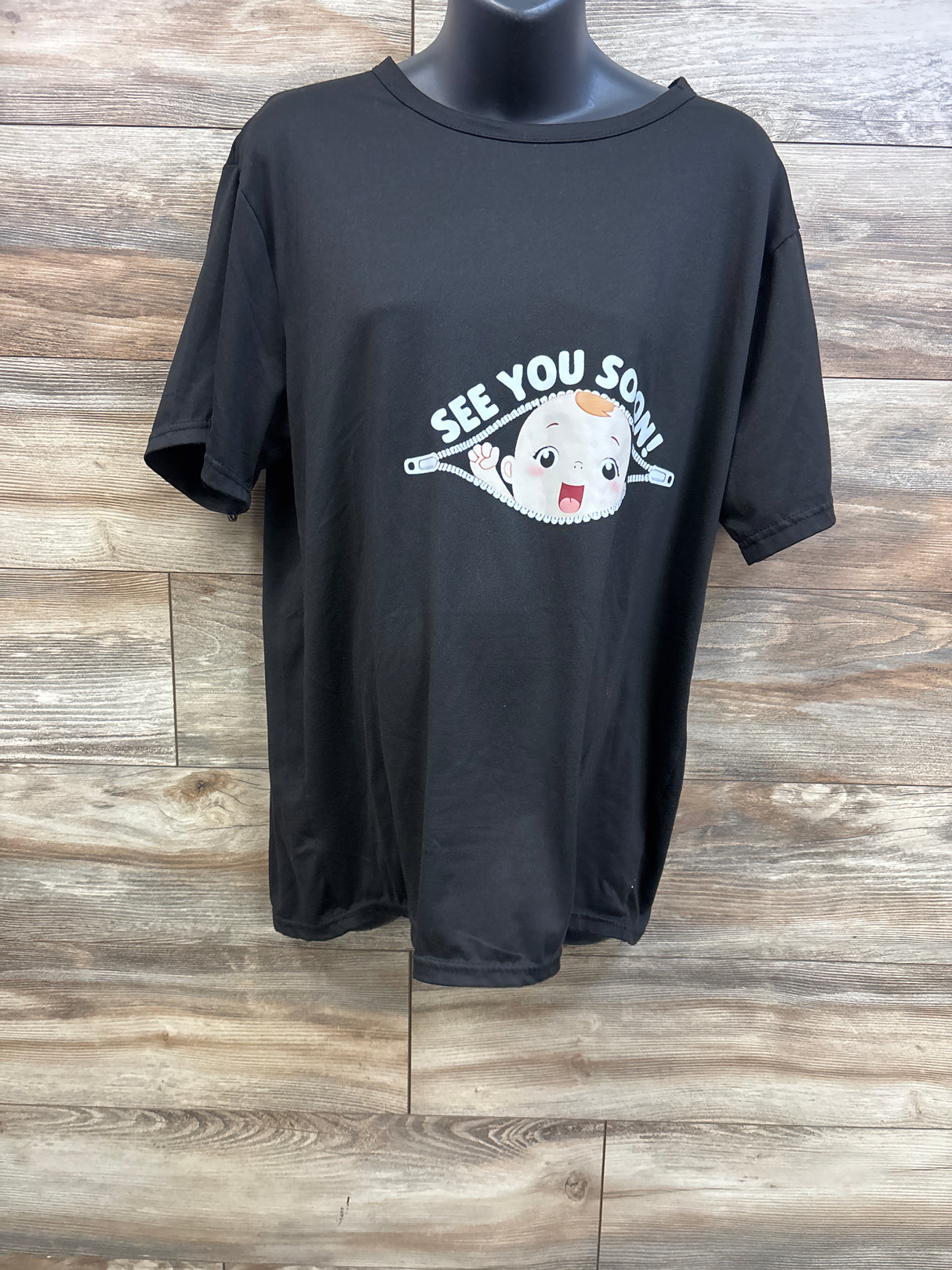 Maternity 'See You Soon' Shirt Black sz XL