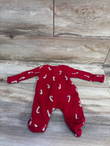 Just One You Waffle Knit Candy Cane Sleeper Red sz Newborn