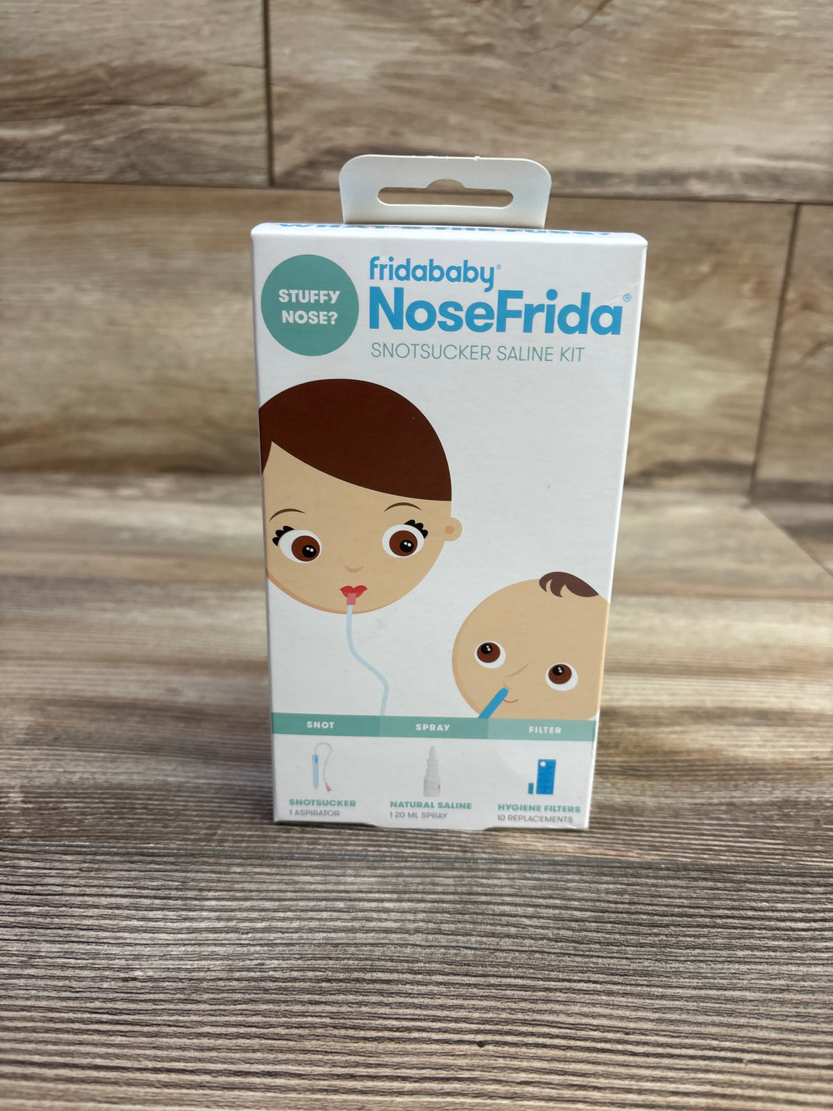 NEW FridaBaby NoseFrida Snotsucker Saline Kit