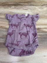 Kate Quinn Organic Flutter Sleeve Bodysuit Purple sz 3-6m
