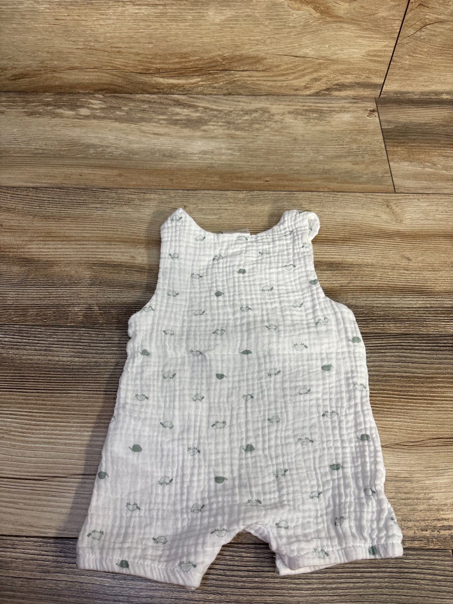 Rock a Bye Baby Boutique Gauze Henley Romper White sz 3-6m