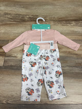 NEW Disney Baby Minnie Mouse 3pc Bodysuit, Pants, & hat Set Pink sz 0/3m