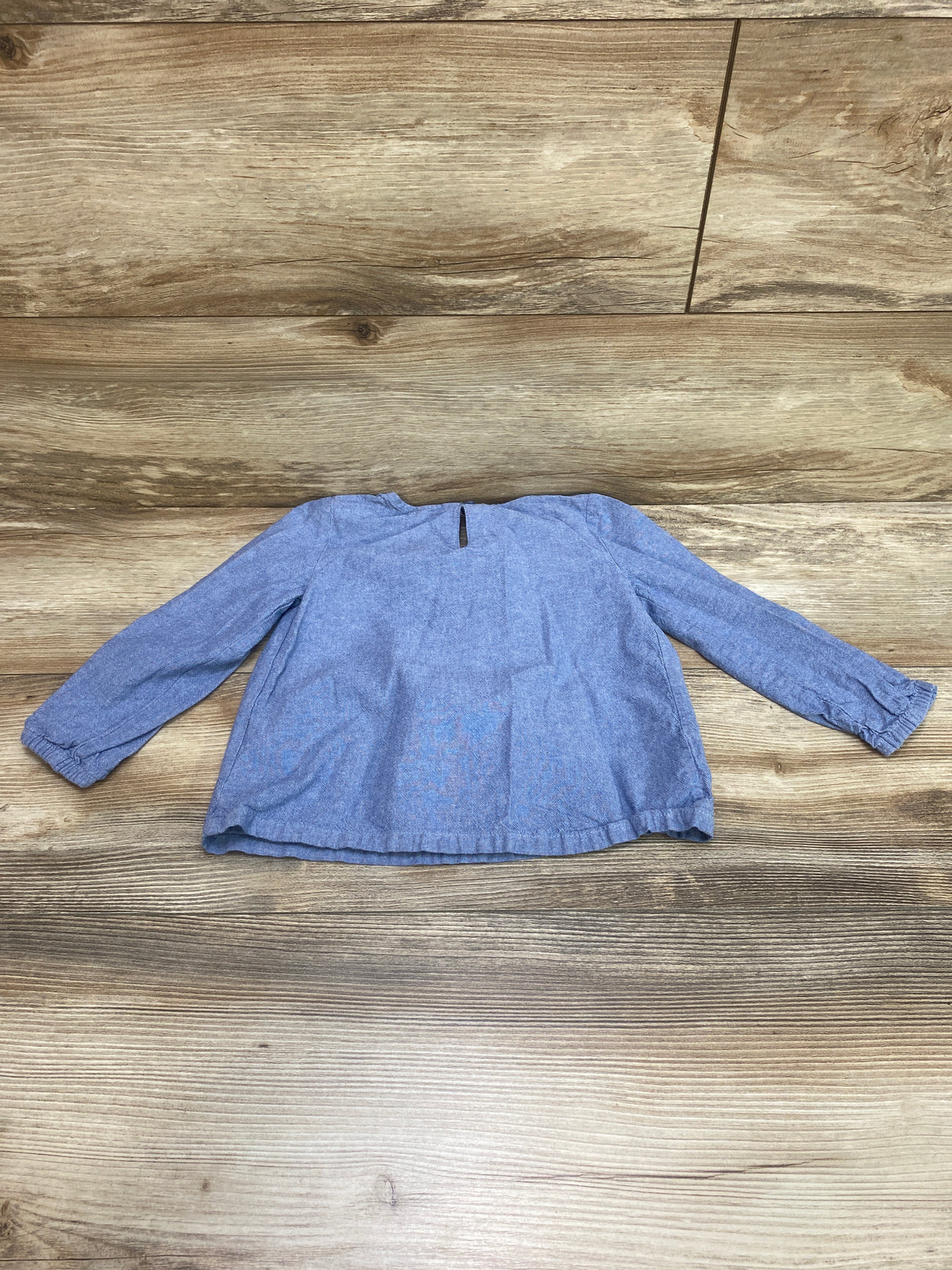 Carter's Chambray Ruffle Top Blue sz 3T