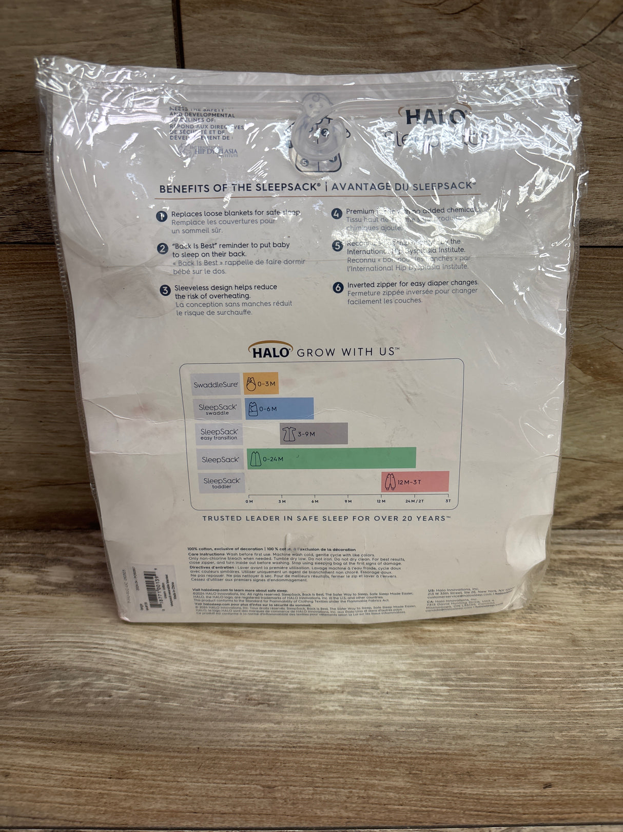 NEW Halo SleepSack 0.5TOG Wearable Blanket Cream sz Large/12-18m