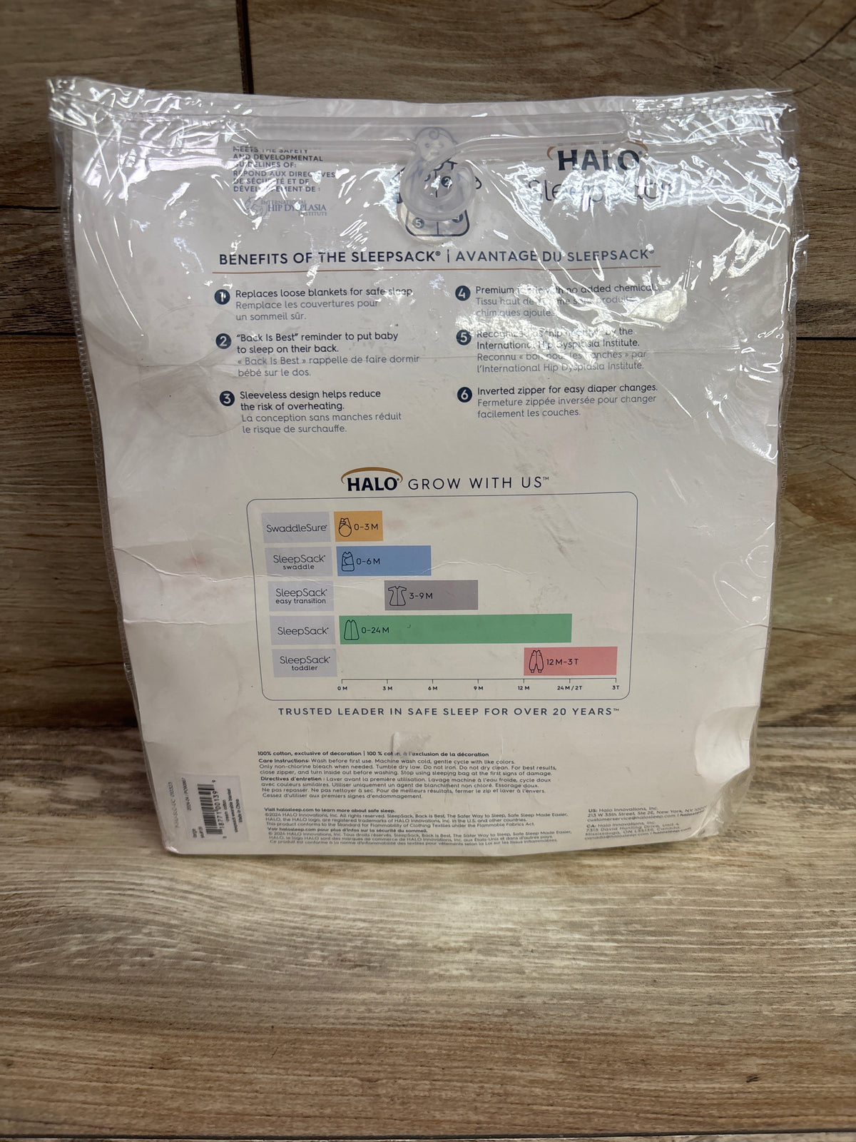 NEW Halo SleepSack 0.5TOG Wearable Blanket Cream sz Large/12-18m