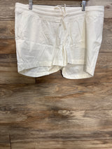 NWOT Gap Maternity Linen-Blend Shorts White sz Large