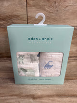 NEW Aden + Anais Essentials Muslin Swaddle Blankets 2pk White