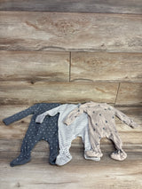 Cloud Island Sleepers 3pk Grey sz NB