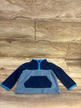 OshKosh 1/4 Zip Fleece Pullover Sweatshirt Blue sz 18m