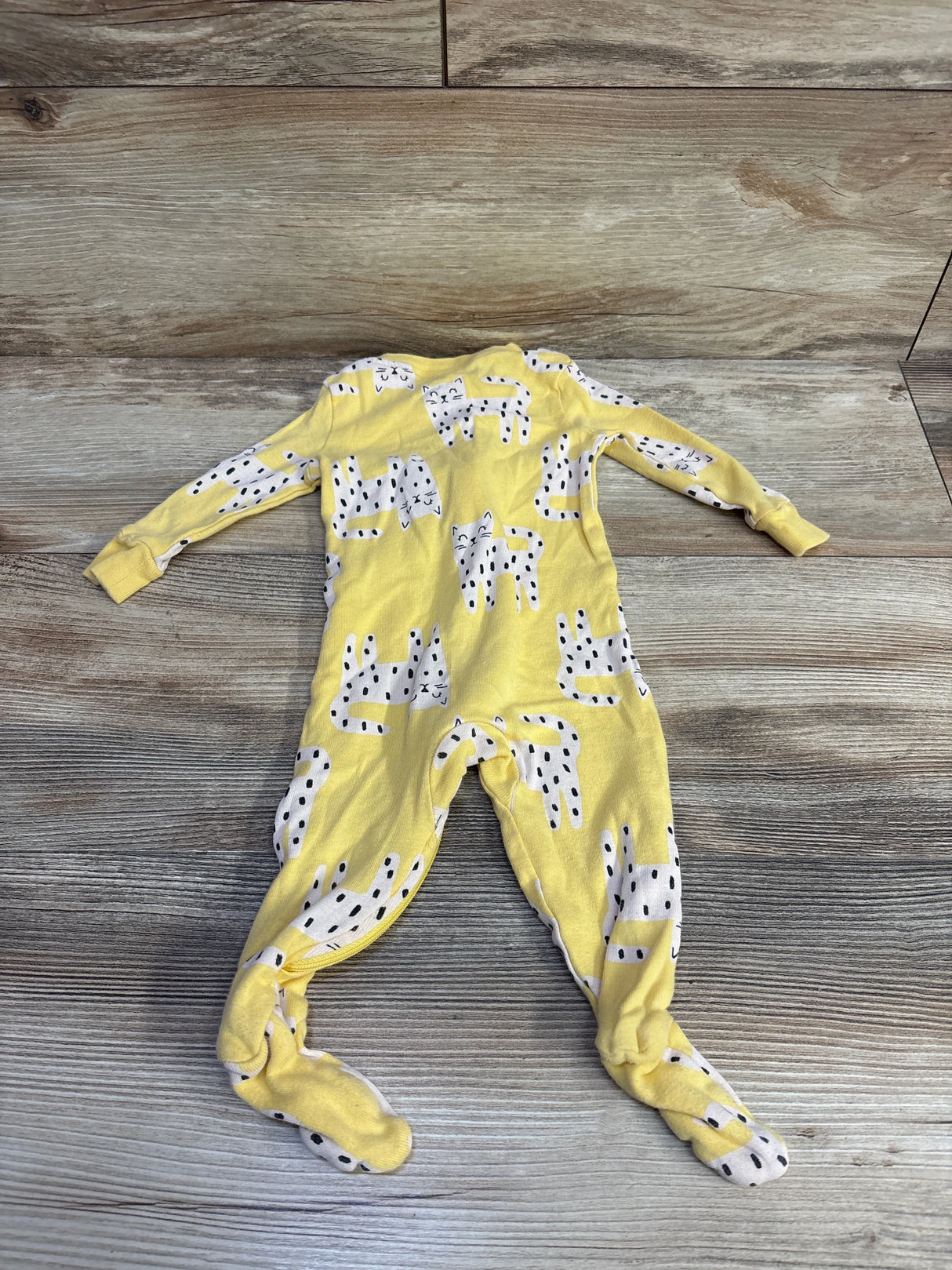 Dip Cat Print Sleeper Yellow sz 3-6m - Me n Mommy To Be