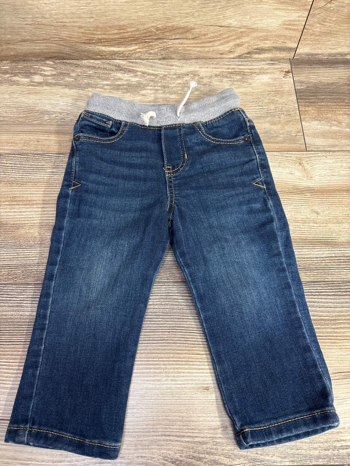 Cat & Jack Denim Drawstring Pants Blue sz 18m