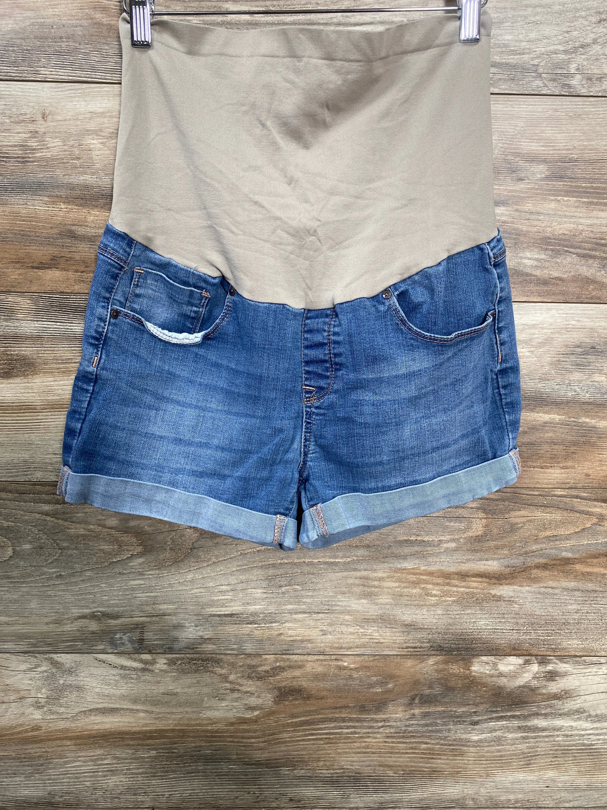 Bella Vida Full Panel Denim Shorts Blue sz Large