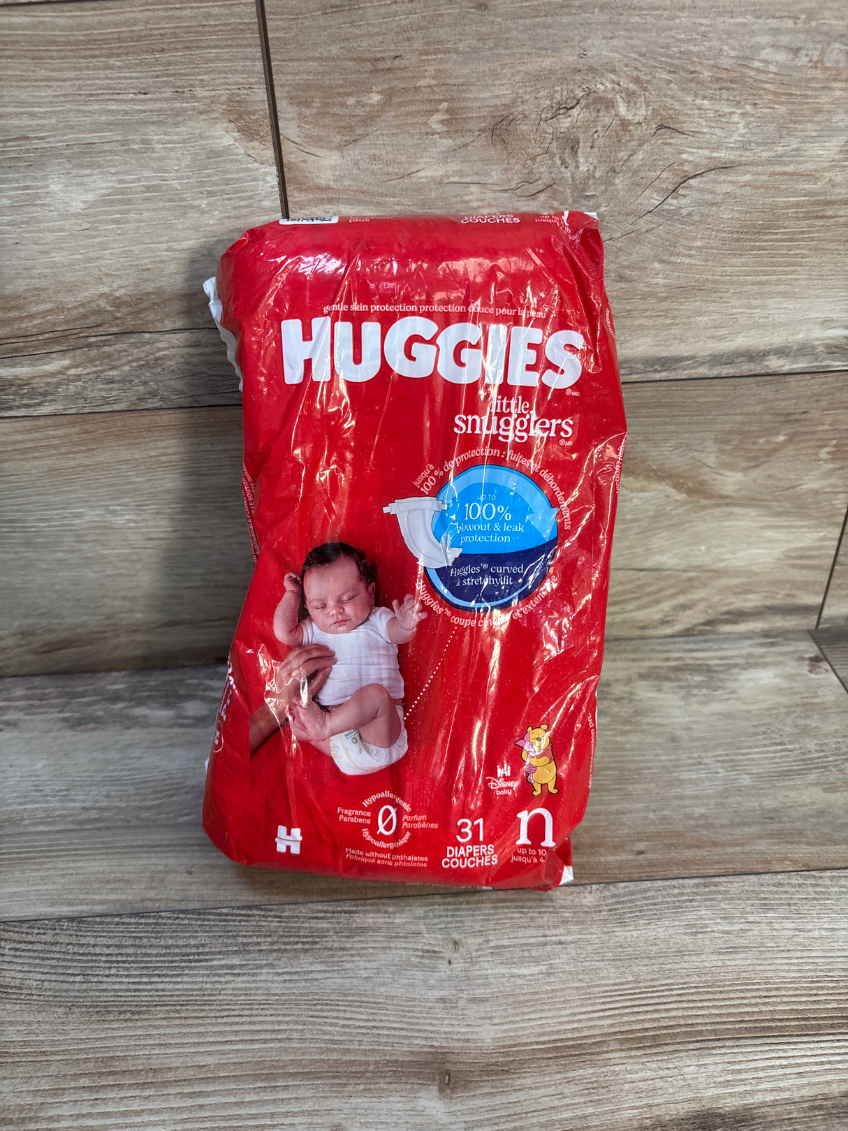 NEW Huggies Little Snugglers Baby Diapers, 31ct Size Newborn