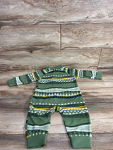 Ciraf Striped Blanket Sleeper Olive sz 9-12m