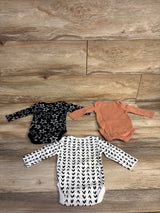 Cloud Island 3pk Bodysuit Terracotta sz 0-3m