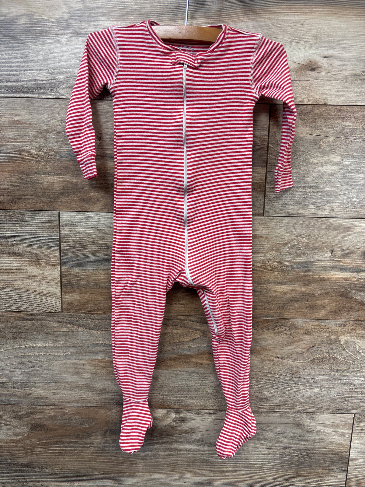 Primary Organic Striped Sleeper Red sz 18-24m