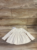 NEW Carter's Ribbed Long Sleeve Peplum Top Ivory sz 18m