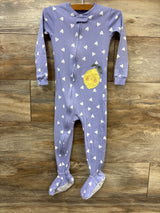 Carter's Heart Print Sleeper Purple sz 3T
