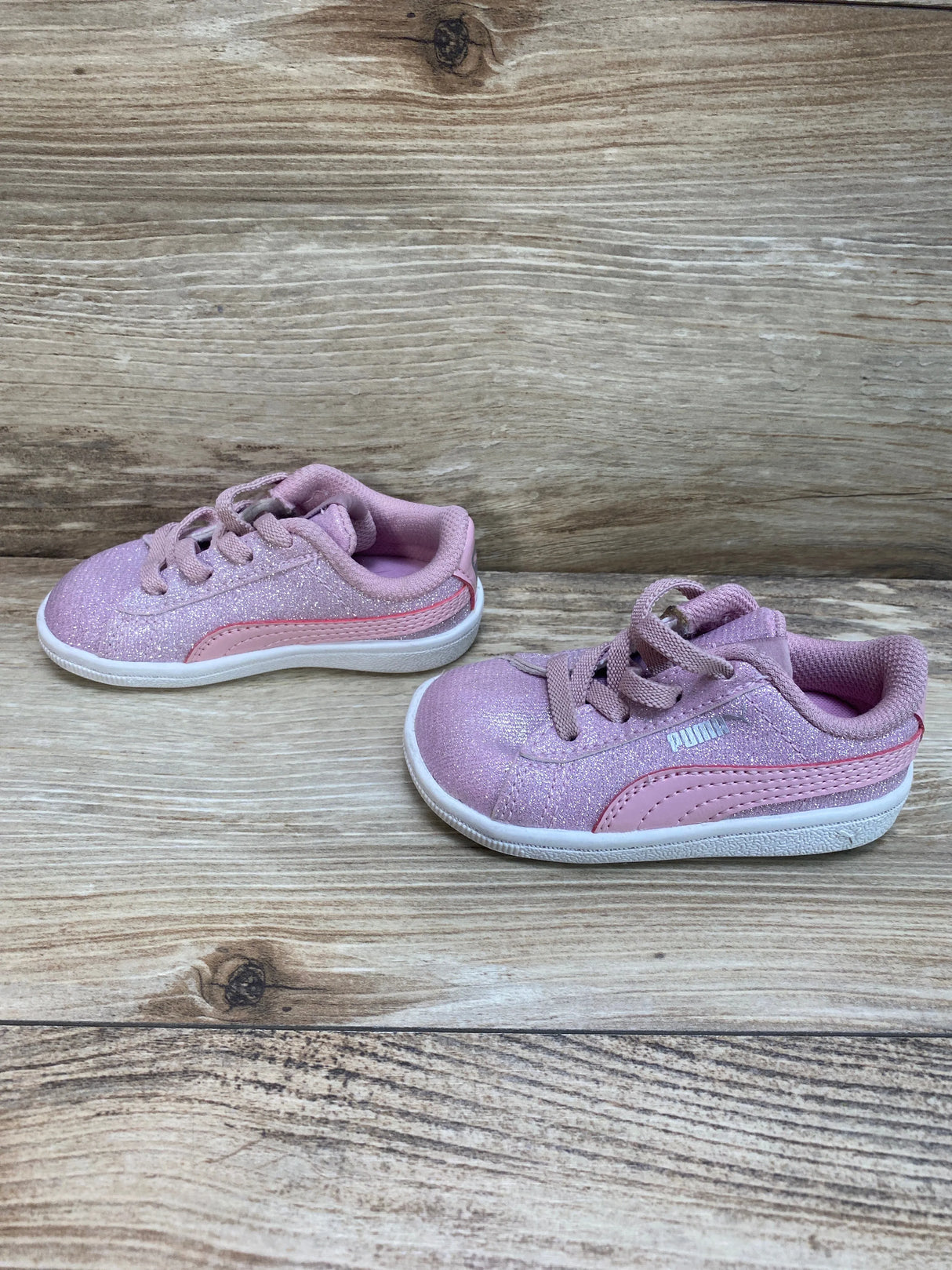 Puma Vikky V2 Glitz 2 Slip On Sneakers Pink sz 5c