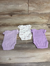 Carter's 3pk Striped Bodysuit Set Lilac sz Newborn