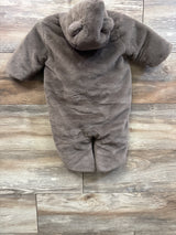 Baby Gap Faux Fur Bear Hooded Bunting Brown sz 3-6m