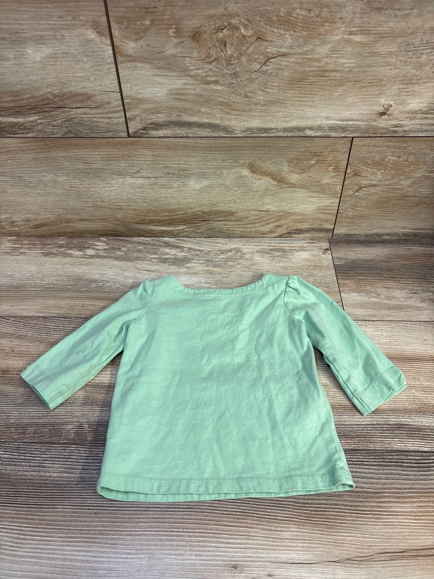 Janie & Jack Disney Tinker Bell Flower Long Sleeve Shirt Green sz 18-24m