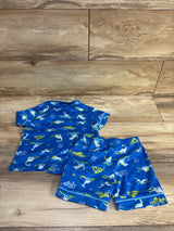 Dreamwear 2pc Coat-Style Pajama Set Blue sz 3T