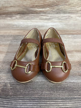 Janie & Jack Bridle Bit Ballet Flats Brown sz 4c