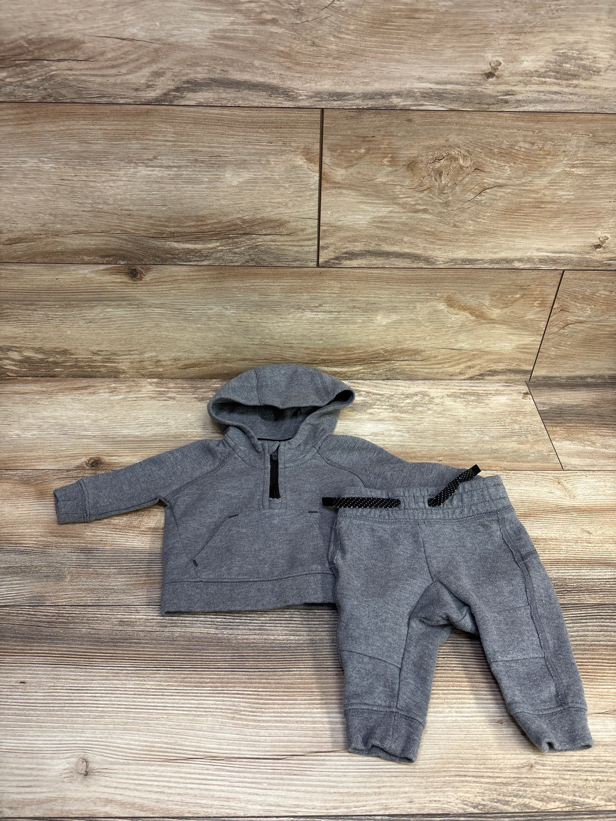 Baby Gap GapFit 2pc Half-Zip Hoodie & Joggers Set Grey sz 0-3m