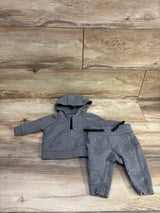 Baby Gap GapFit 2pc Half-Zip Hoodie & Joggers Set Grey sz 0-3m