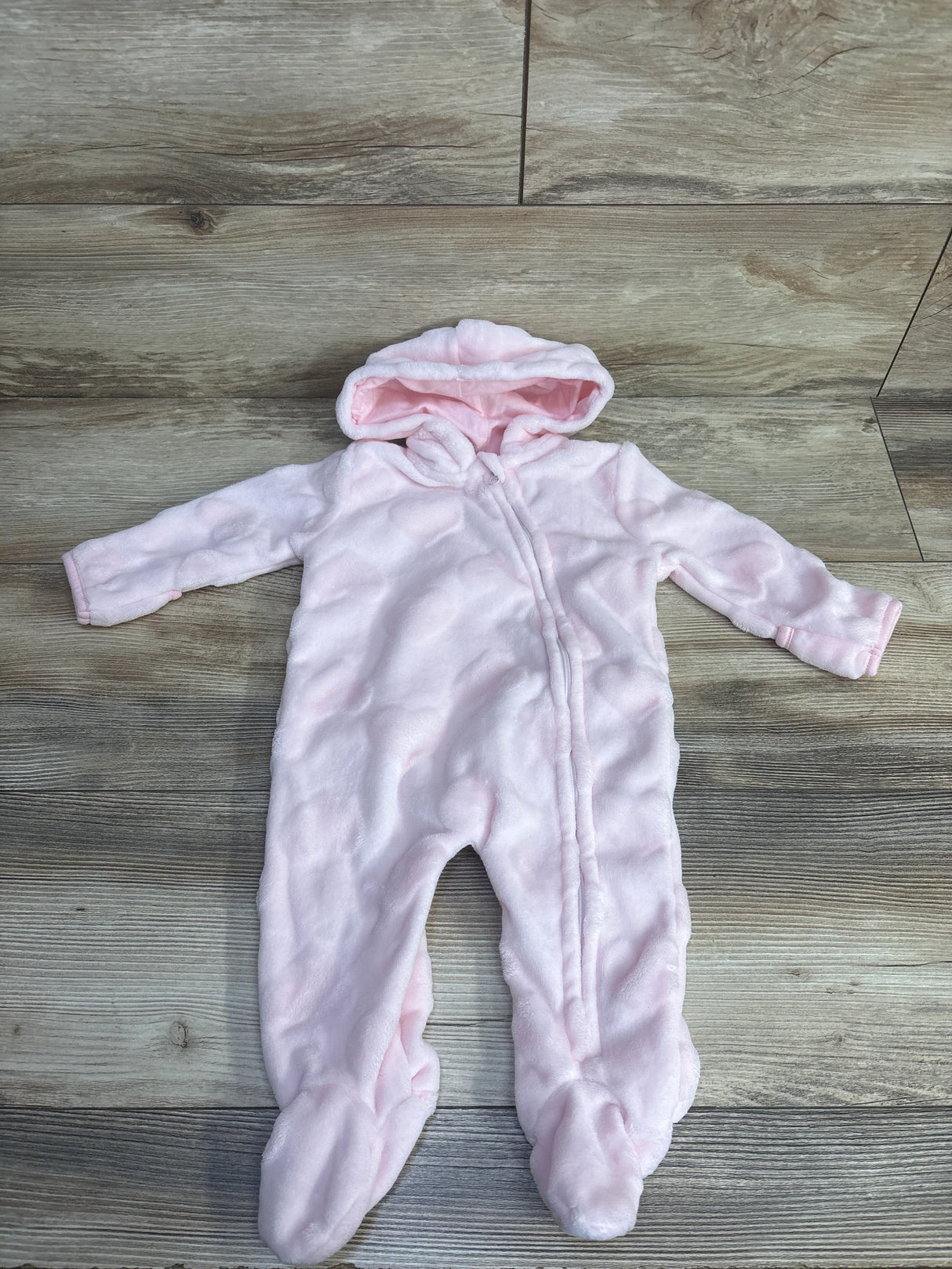 Little Beginnings Heart Print Plush Bunting Pink sz 0-3m