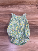 Baby Gap Lemon Print Bubble Romper Mint Green sz 0-3m