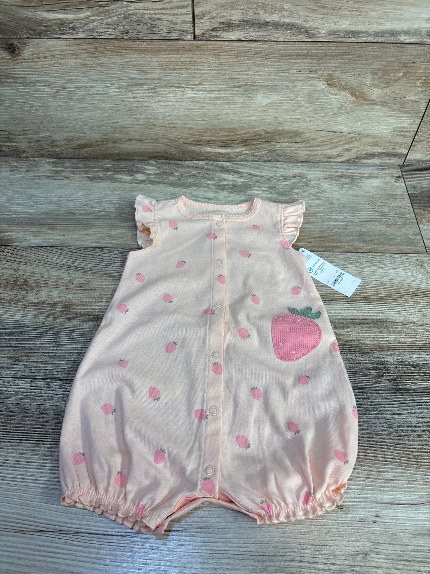 NEW Child Of Mine Shortie Romper Peach sz 6-9m