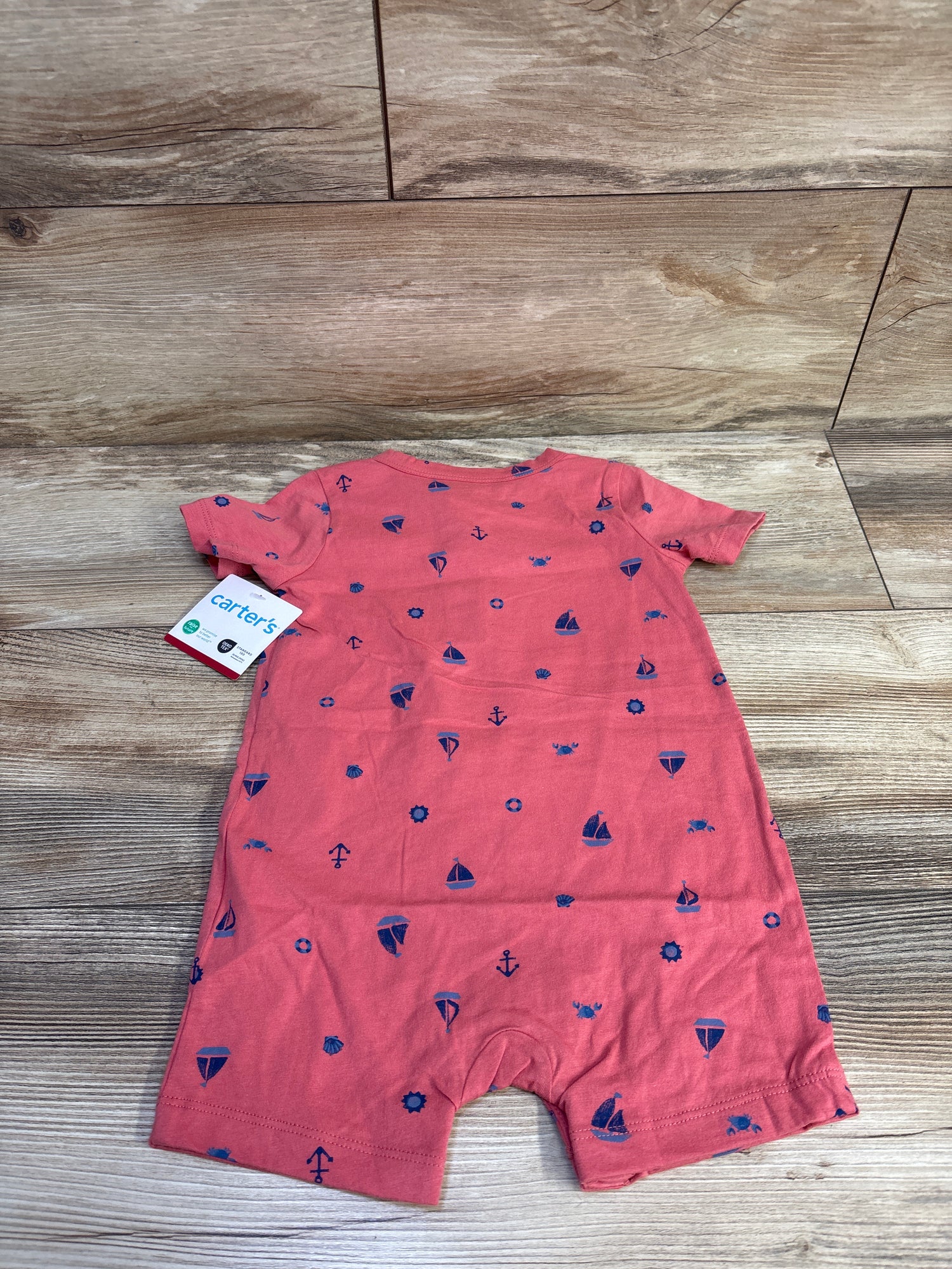 NEW Carter's Henley Shortie Romper Red sz 18m