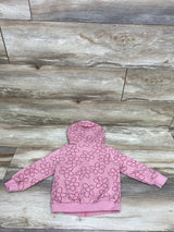 Okie Dokie Floral Full-Zip Hoodie Pink sz 2T