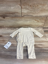 NEW Cloud Island 2Pc Jacquard Checkered Romper & Hat Beige sz Newborn