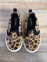 Old Navy Leopard Print Canvas Slip-On Sneakers, Brown sz 6c
