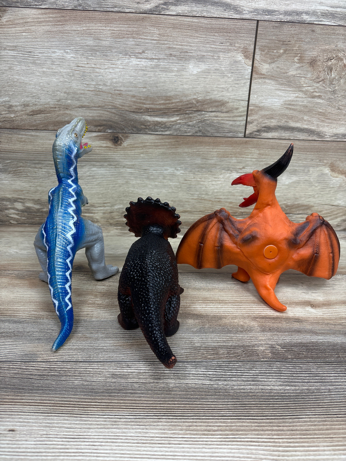 GZSBABY 3pk Soft Rubber Dinosaur Toys