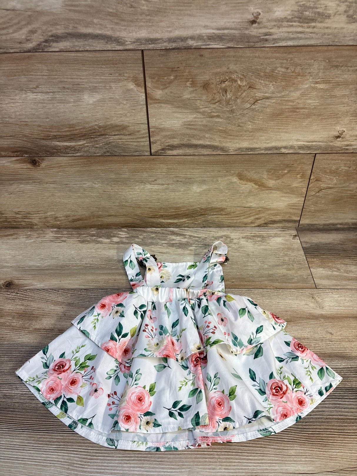 Floral Skirtall Jumper White sz 6-12m